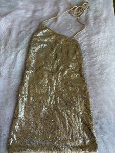 H&M Sequin Mini One Shoulder Backless Dress