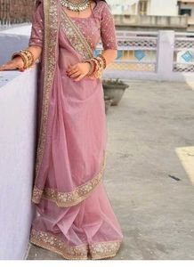 Tissue Pink Saree