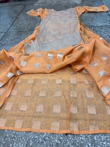 Peach Embroidered Long Kurta