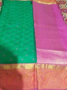 Kanjeevaram Silk Saree Wth Stritched Blouse
