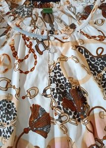 Patterned Long Sleeve Top