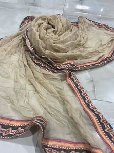 Golden Dupatta Big Size Wid Border