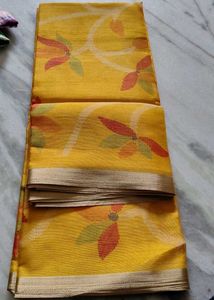Mango Yellow Colour Saree