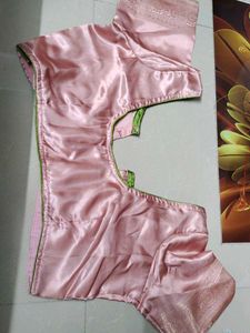Pink Silk Saree Blouse