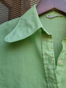 Green Fitted Button Up Shirt