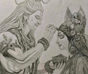 Pencil Art - Tattooed Hands