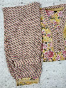 A-Line Floral Print Kurta Set