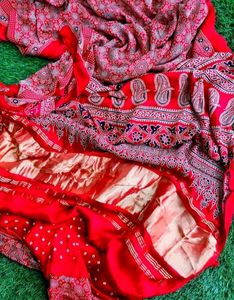 New Without Tag- Ajrakh Saree