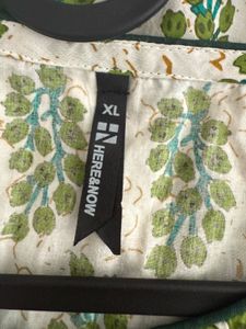 Green Floral Print Kurta