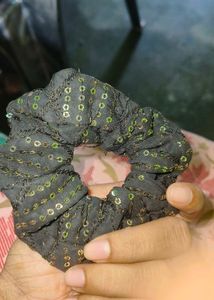 cute black scrunchies