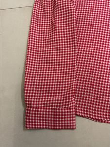 Red Gingham Ruffle Top