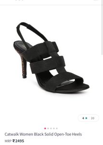 Black H&amp;M Dress With Catwalk Heels