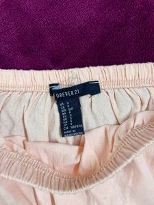 FOREVER 21 Peach Off Shoulder Crop Top