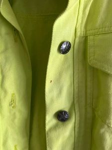 Neon Denim Crop Jacket