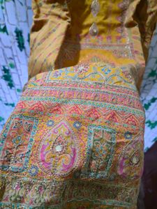 Mustard Yellow Embroidered Kurta