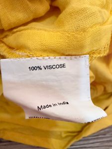 AND Yellow Ruffle Sleeves Shift Dress