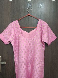 Pink Kurti with Gold Detail