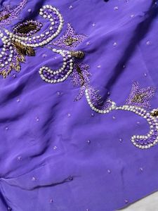 ❗ CLEARANCE ❗Purple Embroidered Mermaid Lehenga