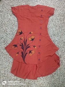 Cute Coral Girls Top
