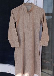 Stitched Beige Chudidaar Suit Set
