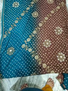 Full Work Saree In Double Shead