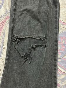 Ripped Wide Leg Jeans