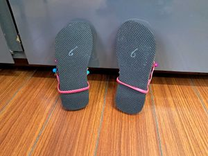 Floral Beaded Flip Flops