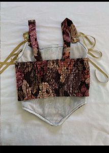Floral Tapestry Corset Top