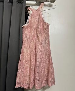Pink Lace Mini Dress