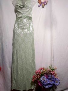 Sage Green Halter Maxi Dress