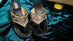Black Sandels With Work