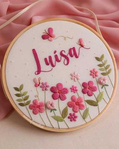 Elegant Name Hoop Embroidery