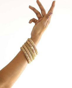 Boho Chic Embroidered Bangle Set