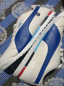 Puma Roma White &amp; Blue Sneakers