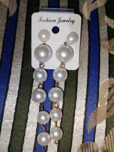 White Purle Earrings 😍