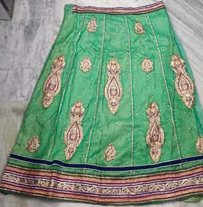 Green lehenga set