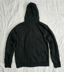 Unisex Black Zip-Up Hoodie