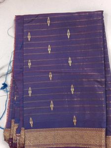 Elegant Purple Striped Saree
