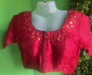 Not used Maroon Embroidered Blouse
