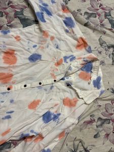 Tie-Dye Button-Up Shirt