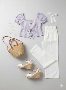 Cute Lavender Peplum Top