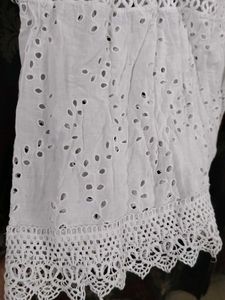 MANGO brand- White Embroidered Dress