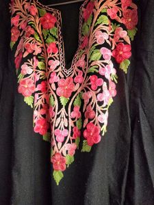 Wool Embroidered Pheran from Kashmir