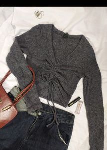 Ruched Fitted Crop Top