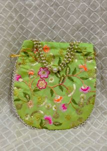 Floral Embroidered Potli Bag