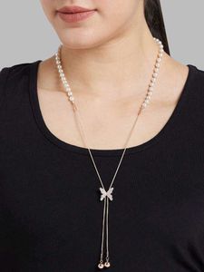 Elegant Pearl Butterfly Necklace | Maha Rani Jewel