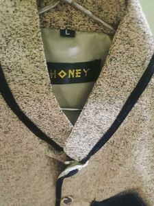 Ethnic Half Jacket Golden Color