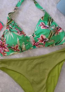 Tropical Green Shaded Bikini Set 👙