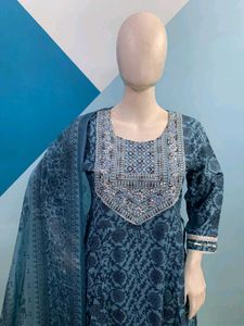 Cotton Kurta Set With Dupatta