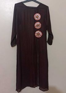 Brown Full Dress - perfect for shadi season